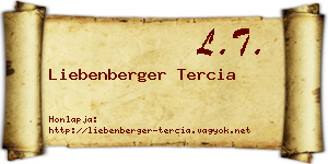 Liebenberger Tercia névjegykártya